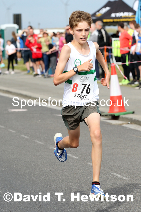 Boys under-15s 2021 Northern 6 and 4 Stage and Young Athletes Road Relays, Redcar. Photo: David T. Hewitson/Sports for All Pics